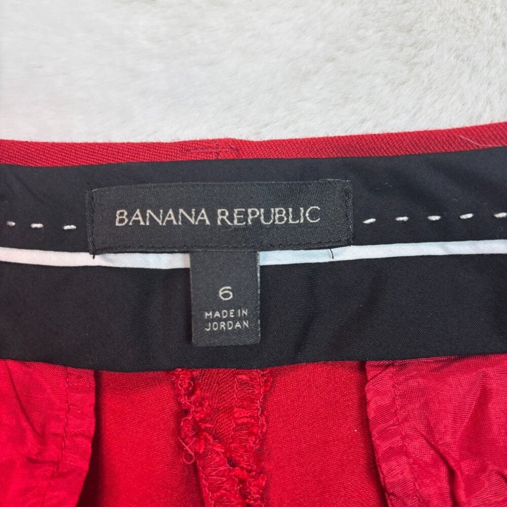Banana Republic Dress‎ Chino Pants 6 Red Sloan Skinny Ankle Stretch Mid-Rise - Picture 7 of 8
